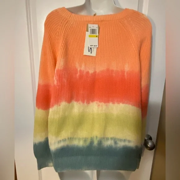 NWT Seven 7 Premium Quality Brand 100% Cotton Sweater Multicolour Size M - Picture 4 of 12